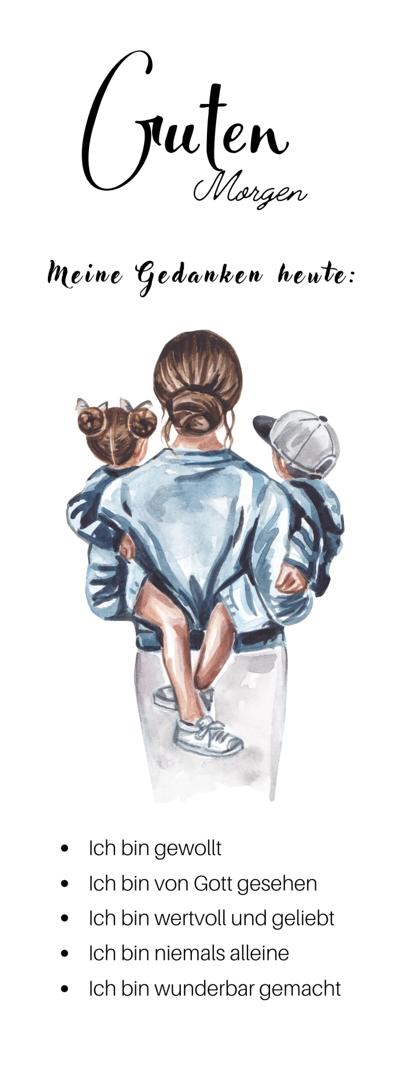 Lesezeichen, Mama, Meine Gedanken heute