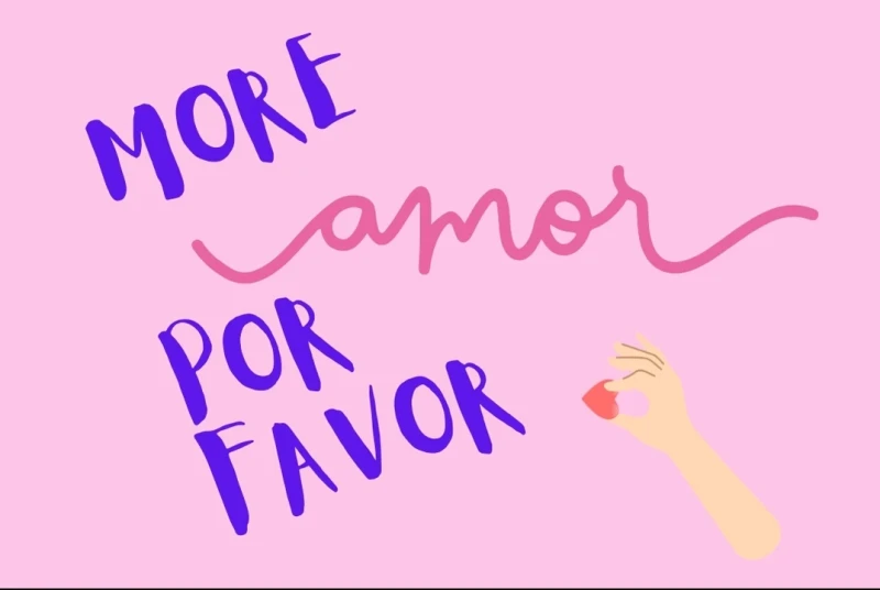 Mini Gruß-Karte, More AMORE, ( rückseite frei, beschreibbar)