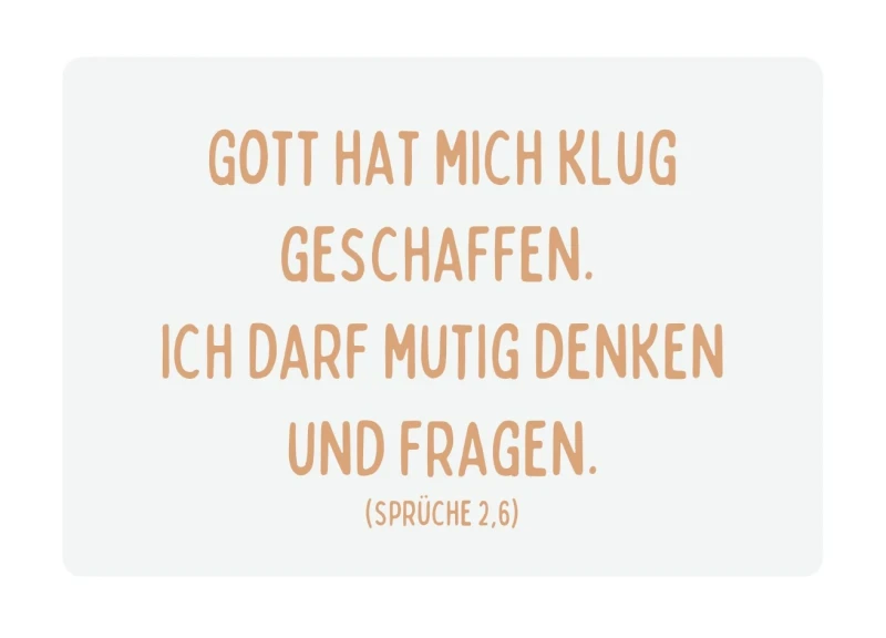 Kinderkarte, Ich bin schlau