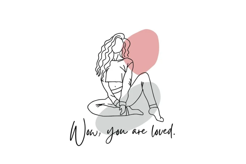 Wow, you are loved Minikarte 8,5x5,4 cm