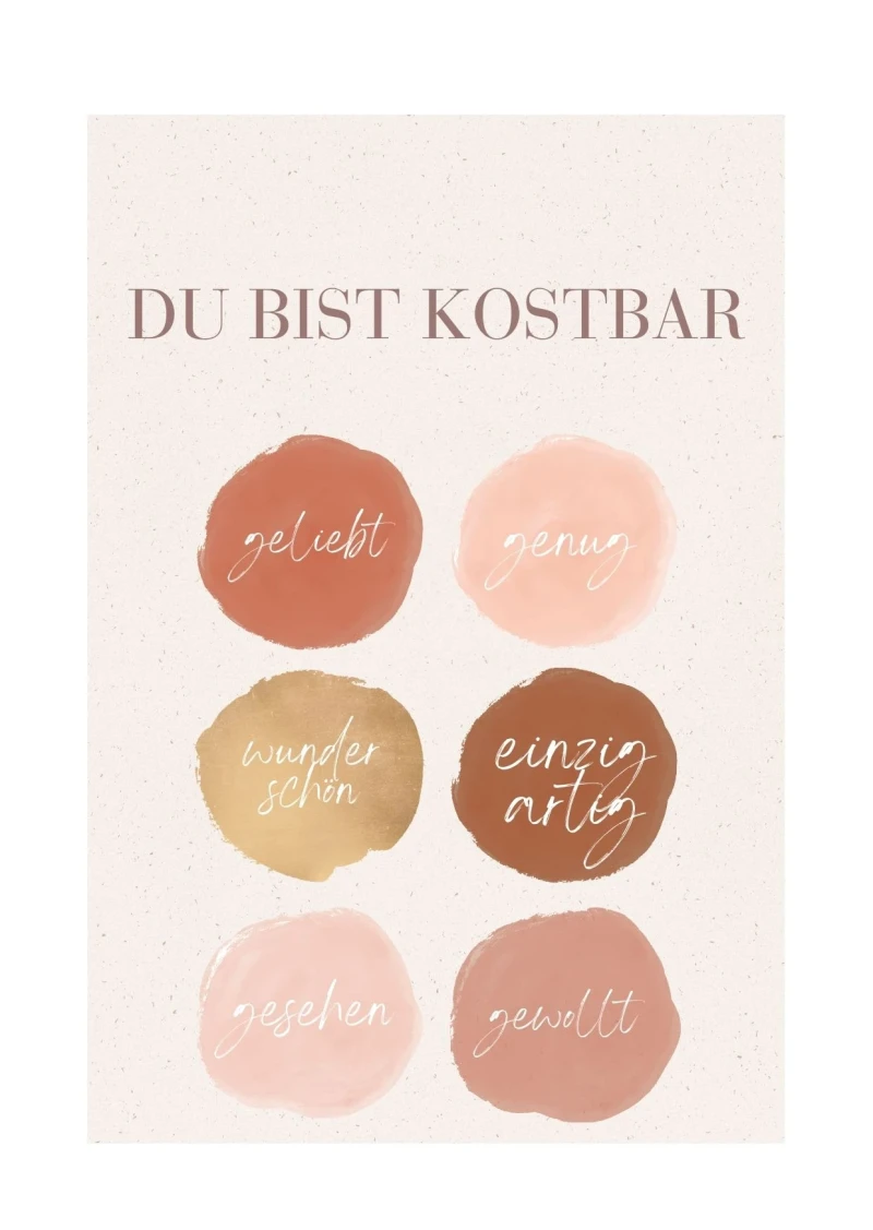 Du bist kostbar, Edle Karte