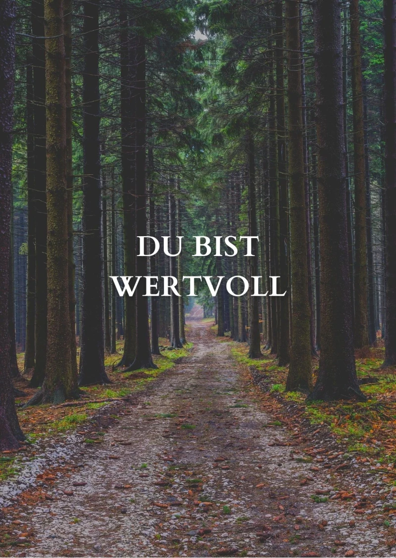 Du bist wertvoll, Männerkarte