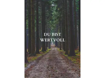 Du bist wertvoll, Männerkarte