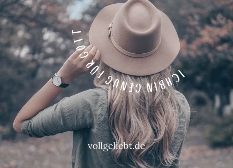 Ich bin genug für Gott, Ministicker 7x5 cm