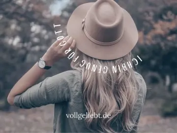 Ich bin genug für Gott, Ministicker 7x5 cm