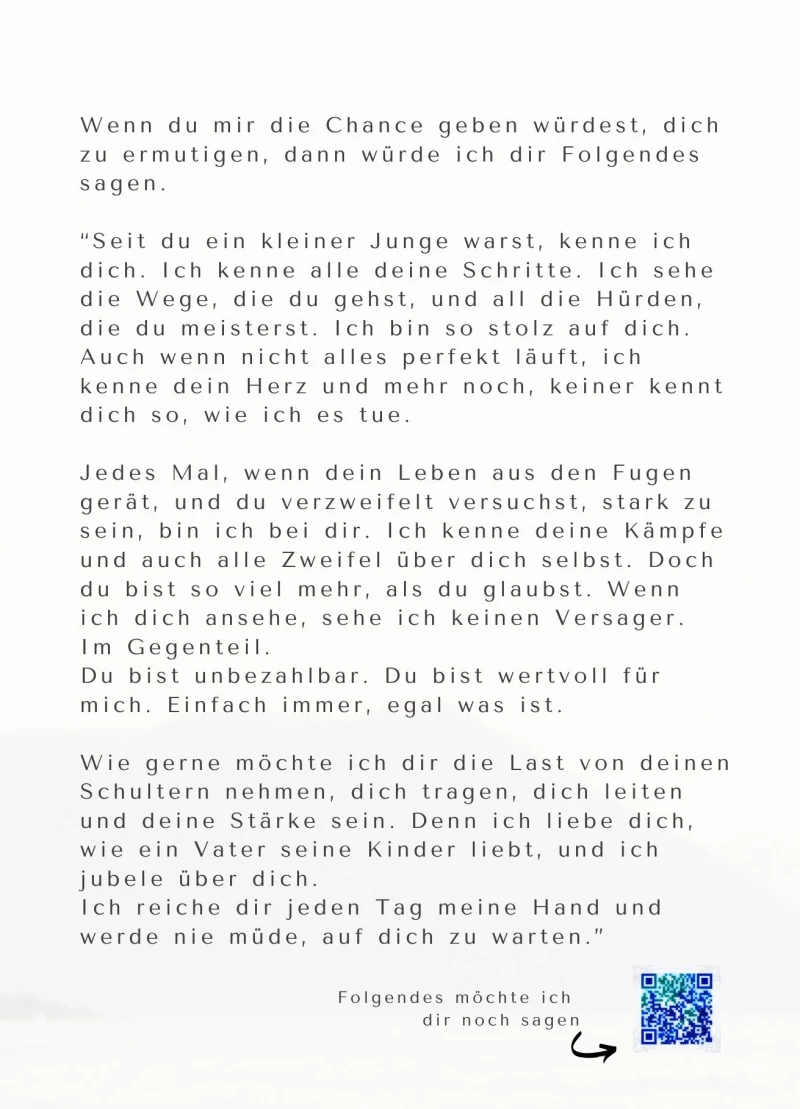 Iam so proud of you, Männerkarte