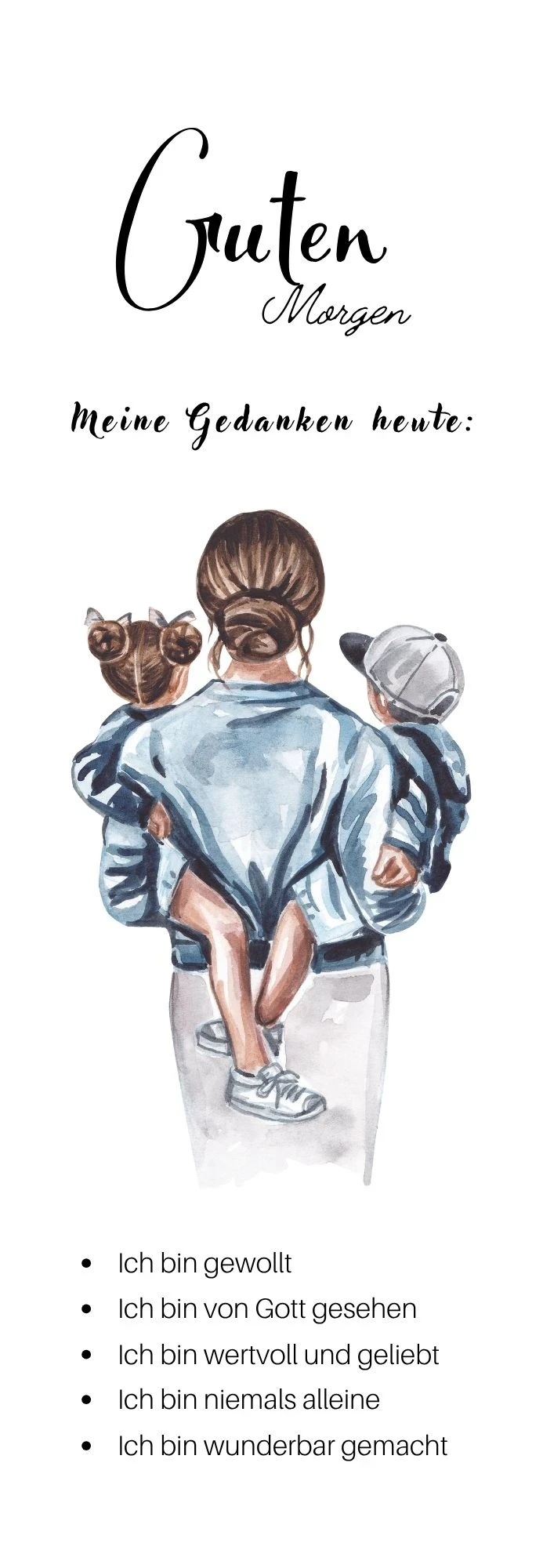 Lesezeichen, Guten Morgen für Mamas( 5,5x17cm)