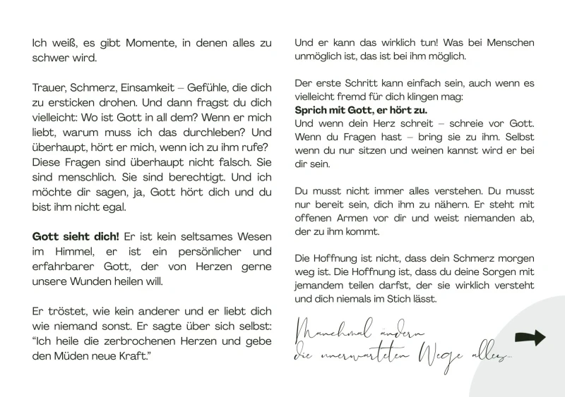 Hoffnung / Doppelkarte