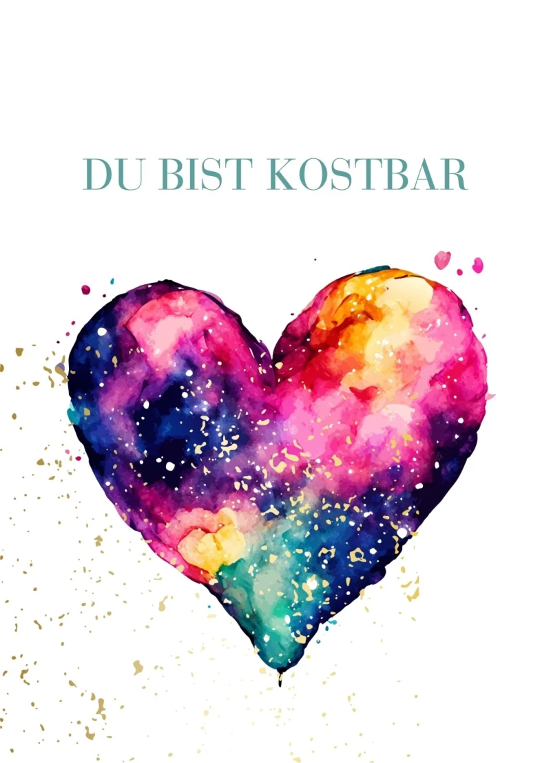 Du bist kostbar, Edle Karte 14,8x10,5 cm