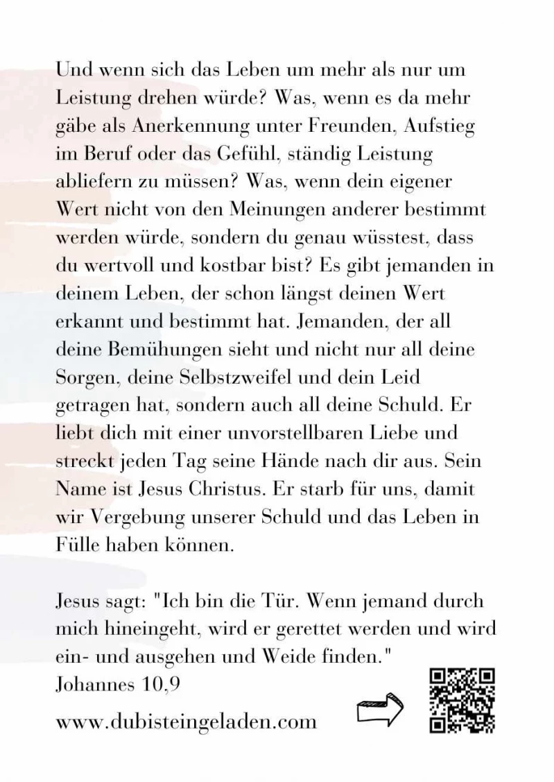 Du bist genug, Karte