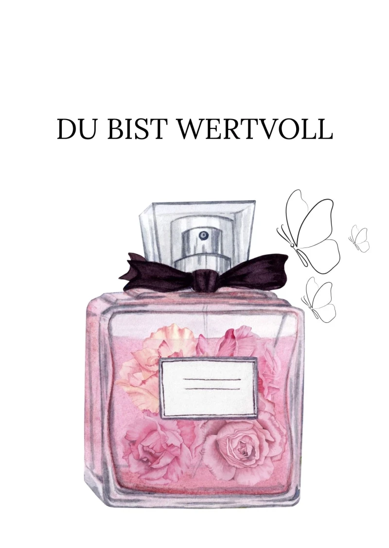 Du bist wertvoll, Edle Karte 14,8x10,5 cm