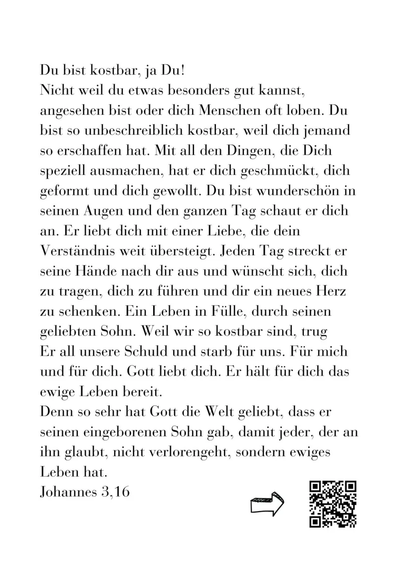 Du bist so besonders, Edle Karte