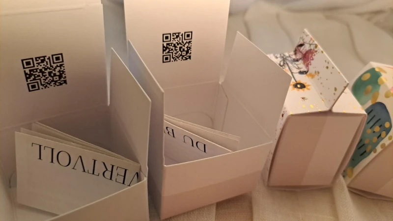 BASTELPAKET 60 Stück ! Evangelistische Geschenke zum selbst basteln DEUTSCH 5x5x3,5 cm