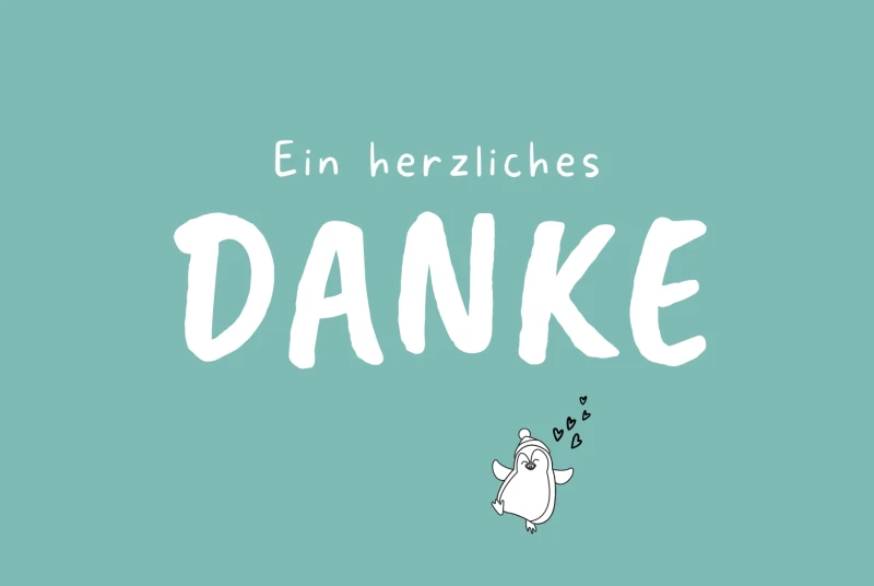 Minikarte, Danke 8,5x5,4 cm