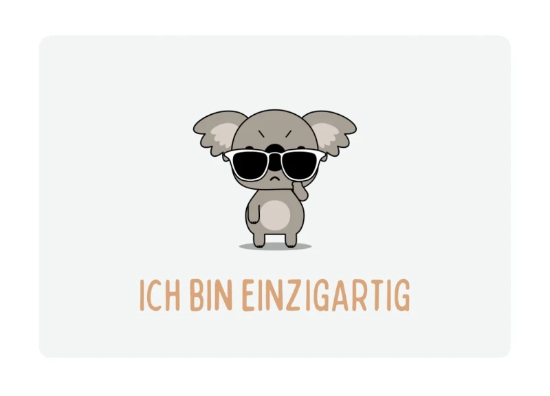 Kinderkarte, Ich bin einzigartig 10,5x7 cm