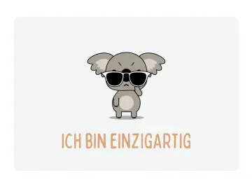 Kinderkarte, Ich bin einzigartig 10,5x7 cm