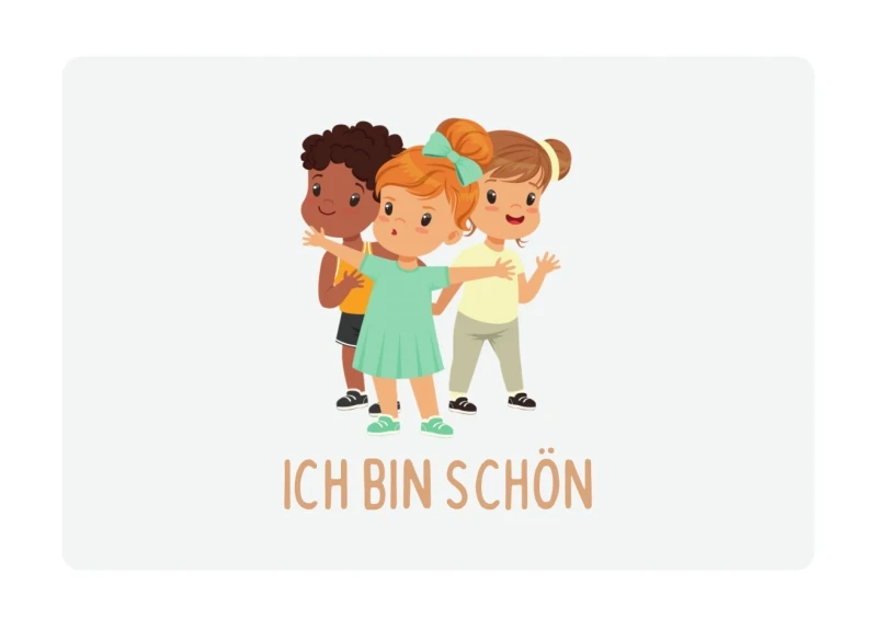 Kinderkarte, Ich bin schön 10,5x7 cm