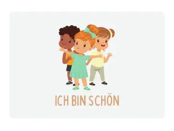 Kinderkarte, Ich bin schön 10,5x7 cm