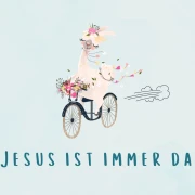 Kinderkarte Jesus ist immer da 10,5x7 cm