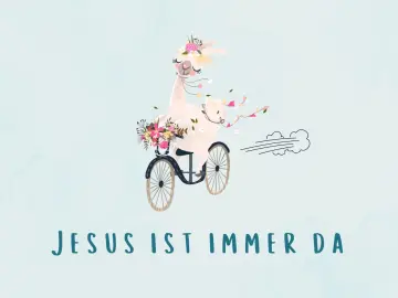 Kinderkarte Jesus ist immer da 10,5x7 cm