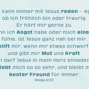 Kinderkarte Jesus ist immer da 10,5x7 cm