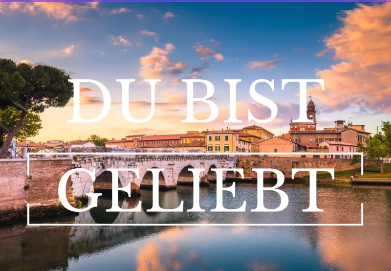 Klappkarte, Du bist geliebt 10,5x7,5 cm