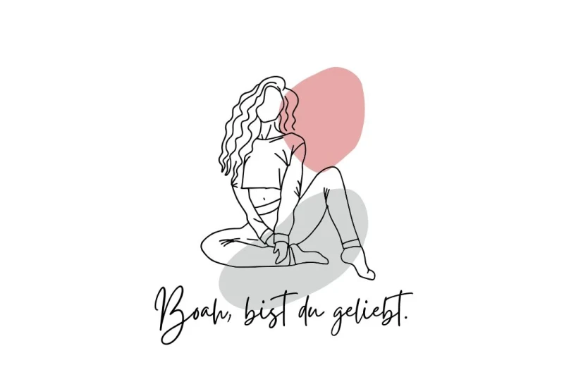 Boah bist du geliebt, Mini-Grußkarte 8,5x5,4 cm