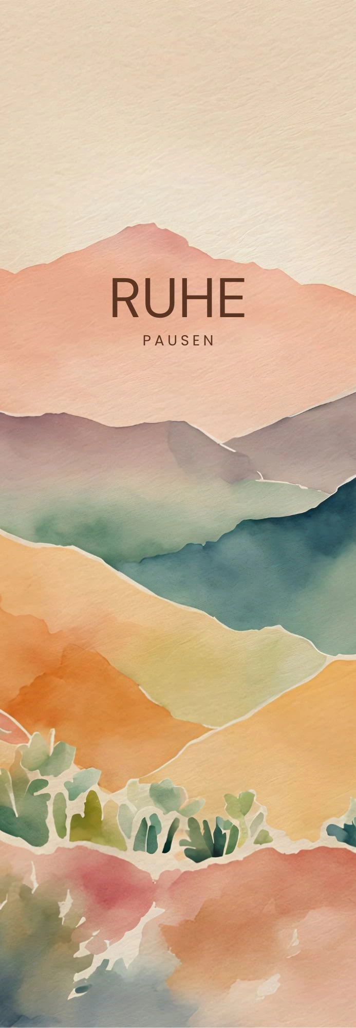 Ruhepausen, Lesezeichen 17x5,5 cm