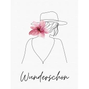 Wunderschön, Frauenkarte 14,8x10,5 cm