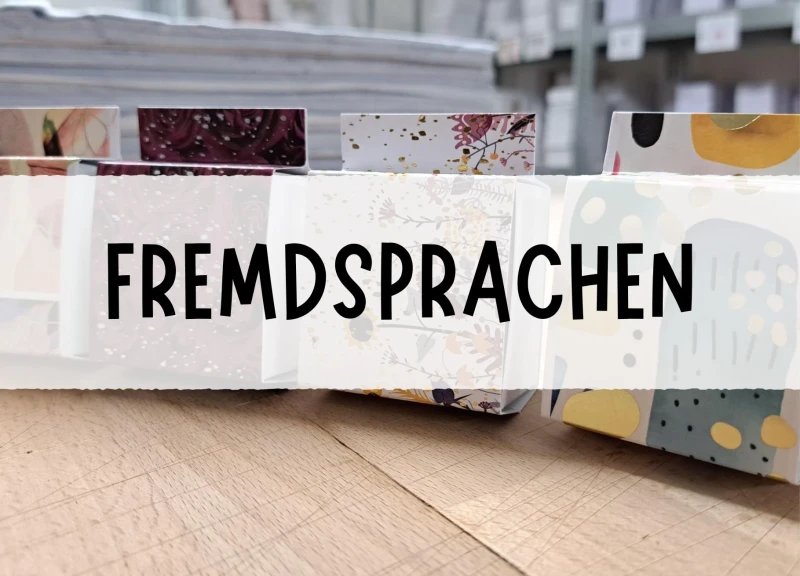 Geschenke Mehrsprachig 5x5x3,5 cm
