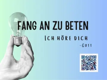 Fang an zu beten, Mini Aufkleber 7x5 cm