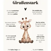 Giraffenstark, Kinderkarte 14,8x10,5 cm