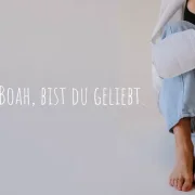 Boah bist du geliebt, Mini-Grußkarte 8,5x5,4 cm