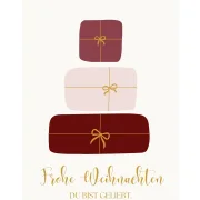 Frohe Weihnachten eine Wahre Geschichte zu Weihnachten über ein verlorenes Schaf, Häuser weihnachtlich geschmückt mit Goldfolienprägung und Schnee