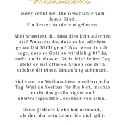 Christliche Weihnachtskarte, Die Geschichte vom Jesus Kind,   14,8x10,5 cm