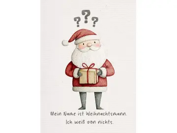 Christliche Weihnachtskarte für Kinder, Mein Name ist Weihnachtsmann,   14,8x10,5 cm