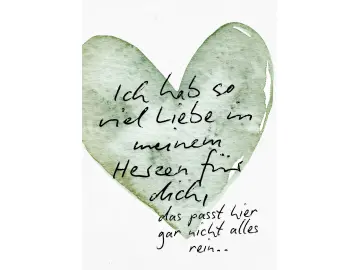 Liebe im Herzen , Edle Karte 14,8x10,5 cm
