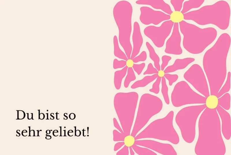 Du bist geliebt NEU, Minikarte 8,5x5,4 cm