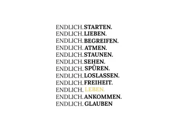 ENDLICH LEBEN, Edle Karte 14,8x10,5 cm