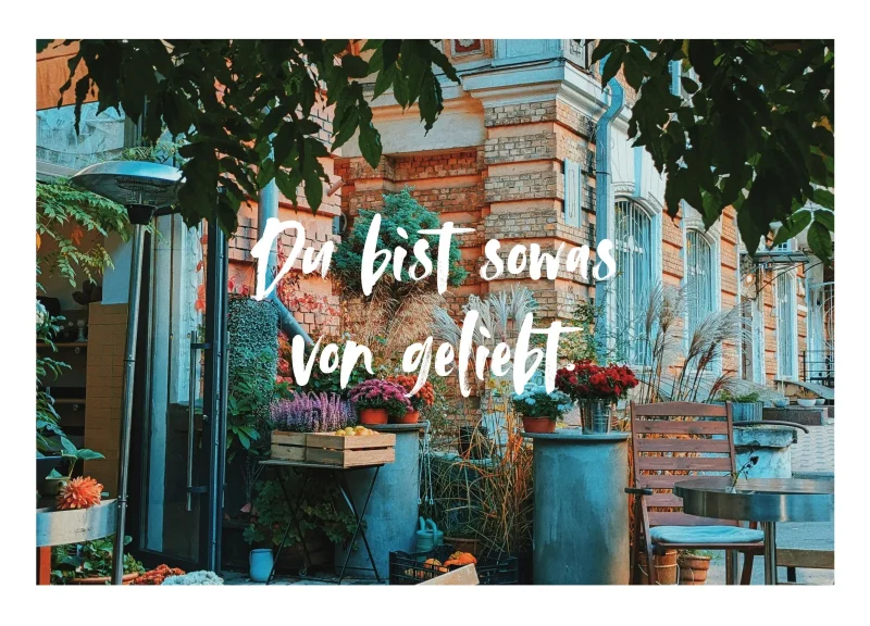 Du bist sowas von geliebt , Grußkarte 14,8x10,5 cm (A6 Postkartengröße)