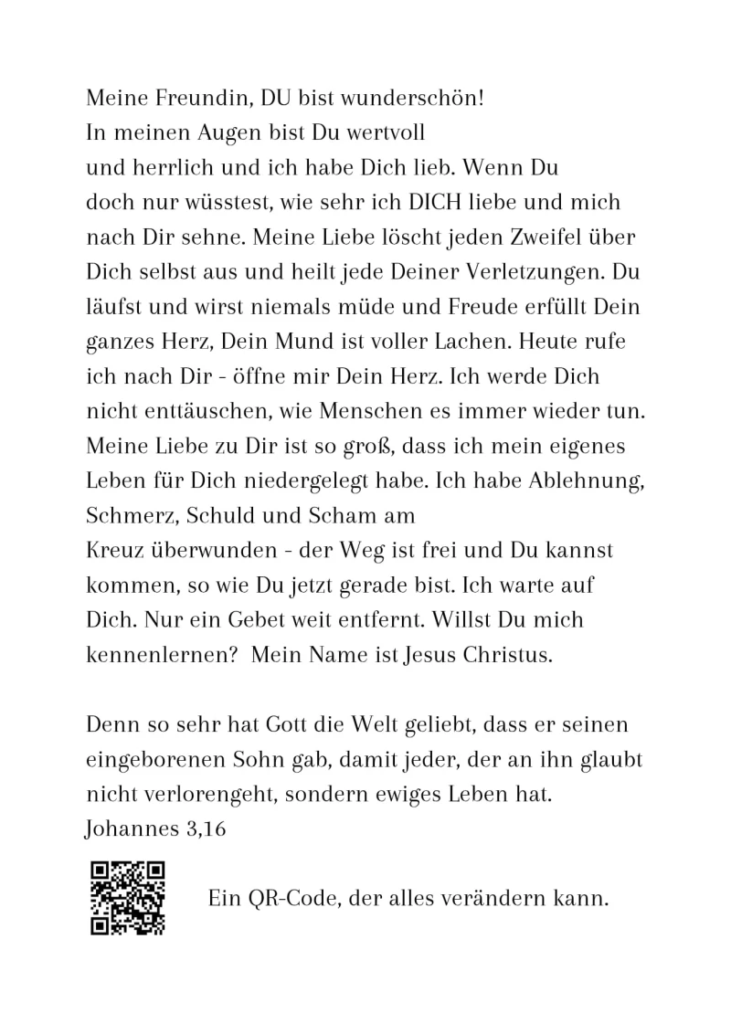 Wunderschön, Frauenkarte