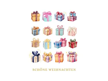 Christliche Weihnachtskarte, Schöne Weihnachten Geschenke  14,8x10,5 cm
