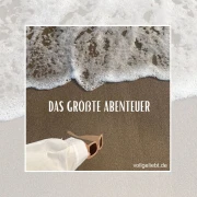 Eine dicht befahrene Straße in einer Großstadt bei Nacht. Darüber steht: Abenteuer beginnt. Darunter steht: Heute möchte ich Ja zu Jesus sagen.