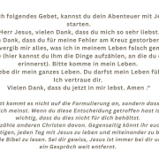 Gebetskarte / Abenteuer beginnt..(Gebet)