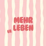 Ein Blumenmuster in rot, orange und pink. Darunter in Großbuchstaben der Text: Ein Gespräch mit Gott