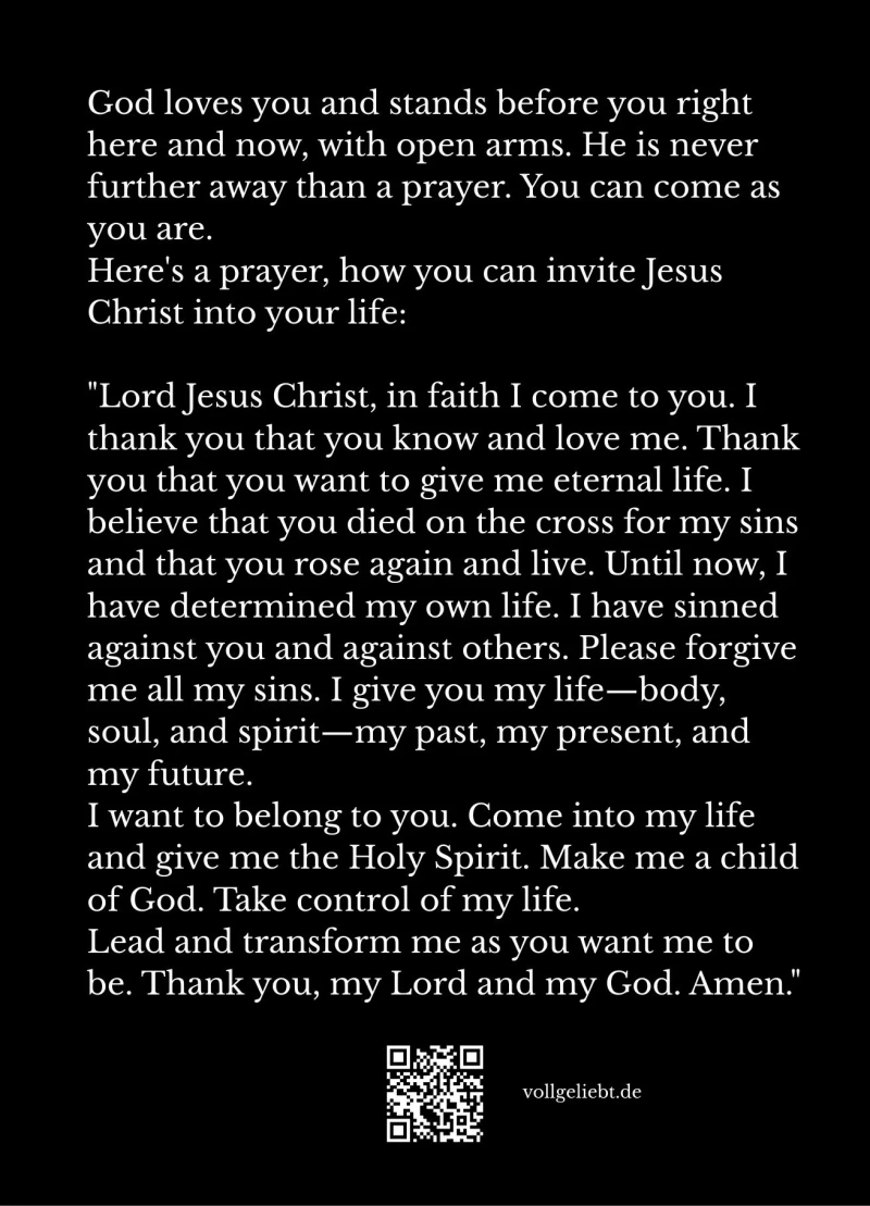 Gebetskarte / Come as you are Englisch