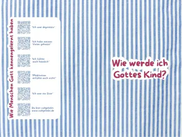 Gebetskarte / Wie kann ich Kind Gottes werden? DOPPELKARTE 14,8x10,5 cm