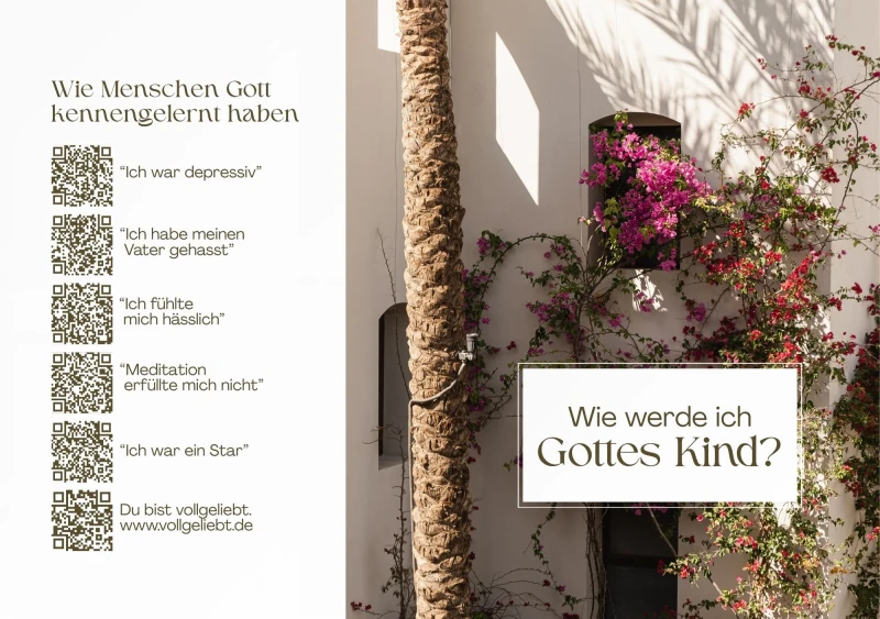 Gebetskarte / Wie kann ich Kind Gottes werden? DOPPELKARTE