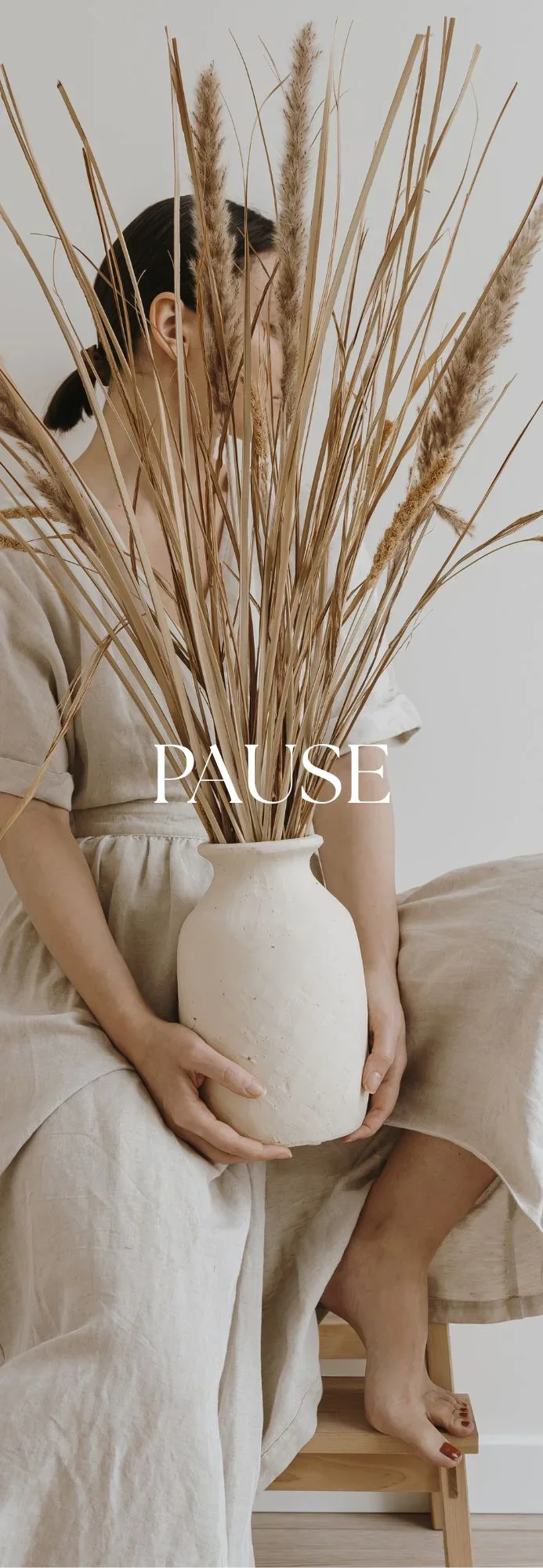 Pause, Lesezeichen 17x5,5 cm