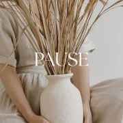 Pause, Lesezeichen 17x5,5 cm